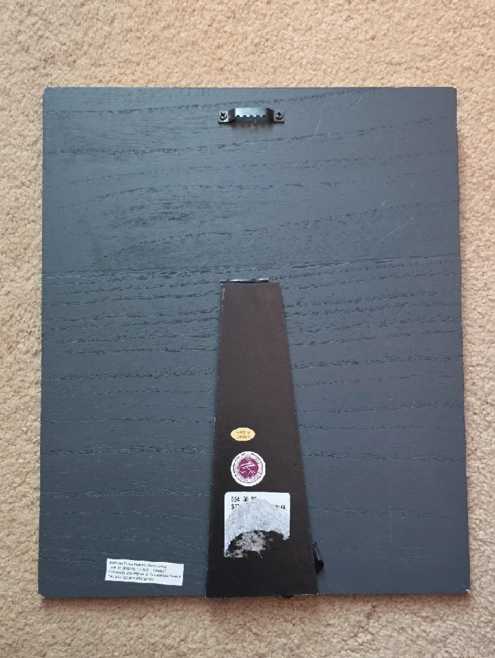 Clipboard Sign Wood Slat with Metal Clip Slate Gray Display